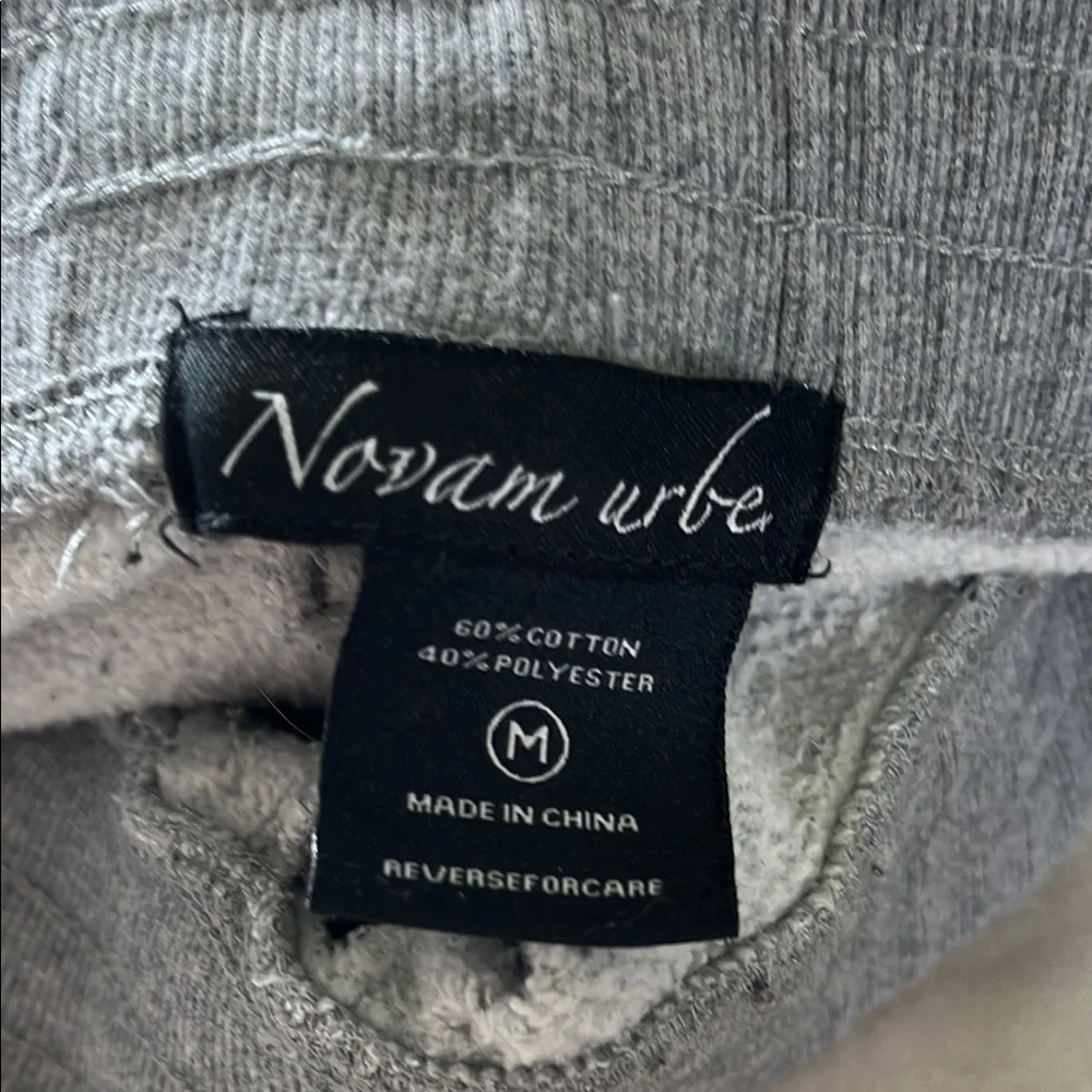 Gray Tapered Joggers with Elastic Waistband - Picture 2 of 7